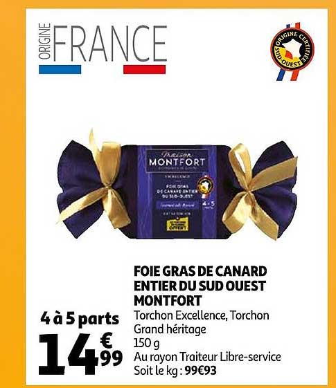 foie gras de canard entier du sud ouest montfort