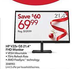 hp v22v g5 21.4" fhd monitor
