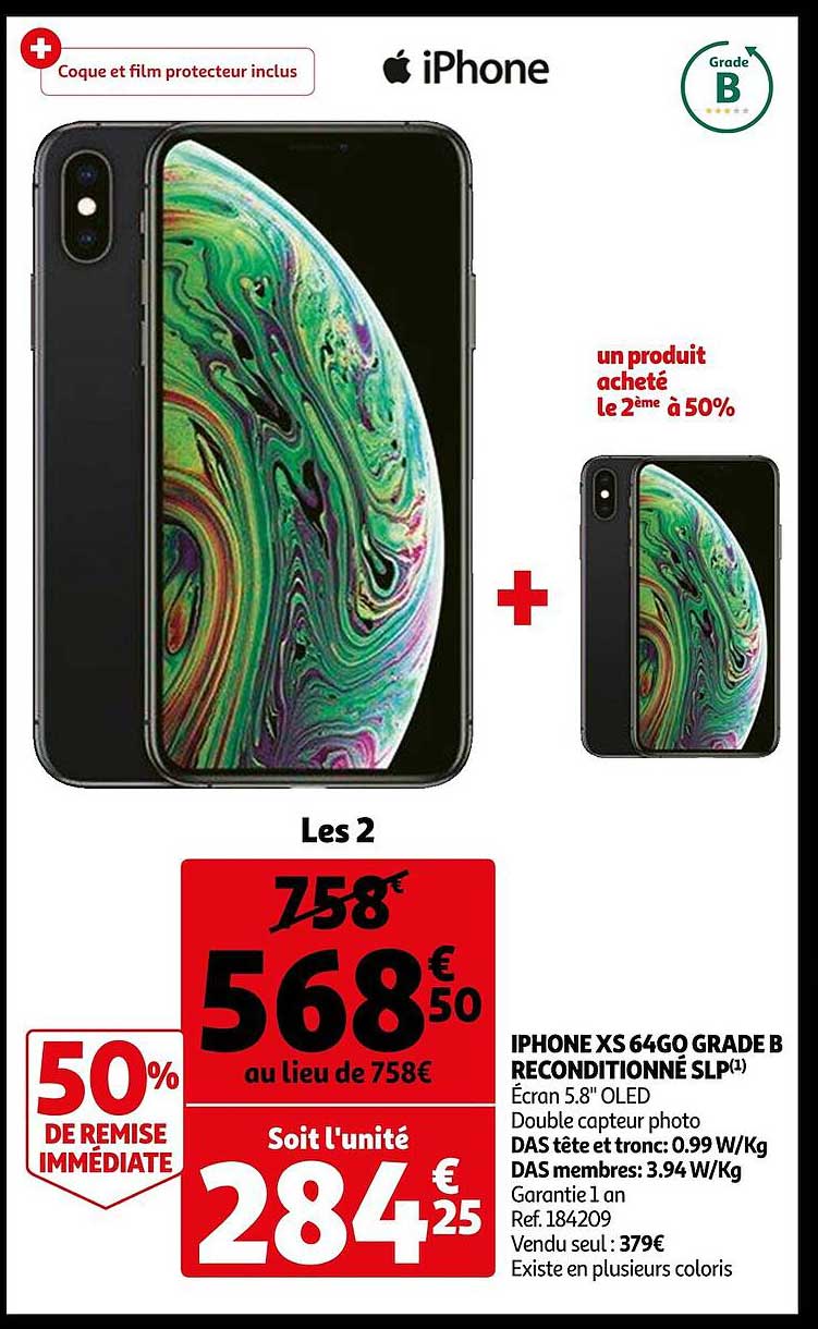 iphone xs 64go grade b reconditionné slp