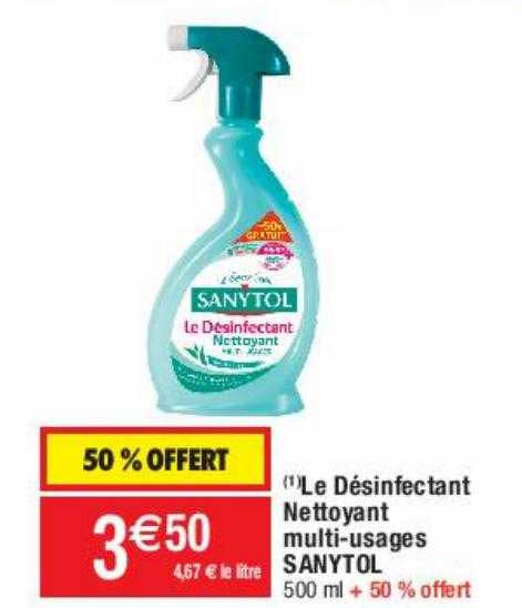 le désinfectant nettoyant multi-usages sanytol