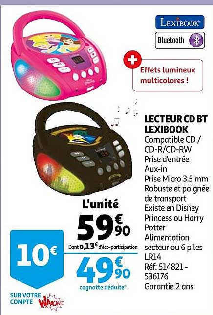 lecteur cd bt lexibook