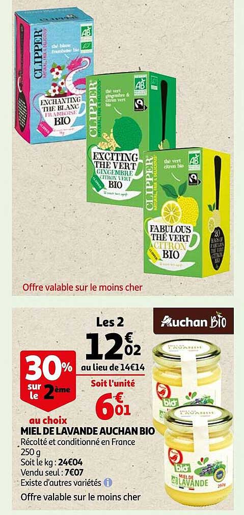 Miel De Lavande Auchan Bio
