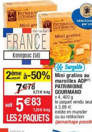 mini gratins au maroilles aop patrimoine gourmand