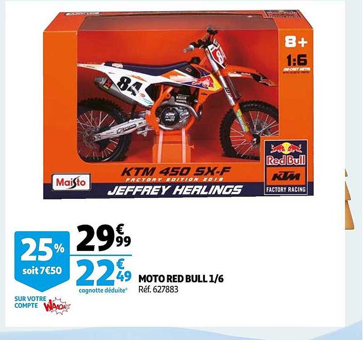moto red bull 1:6 maisto