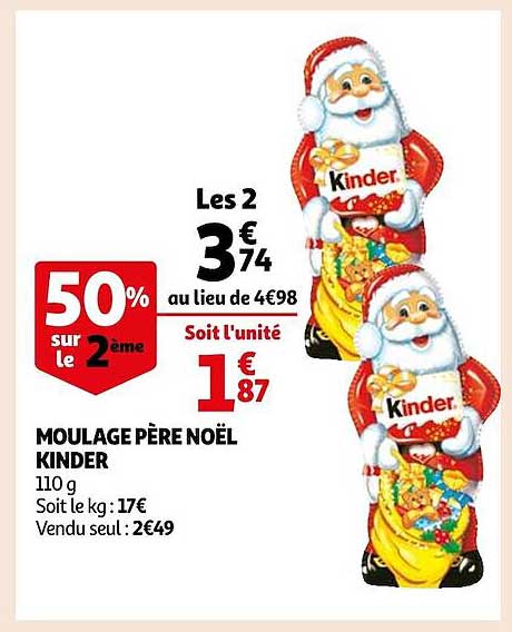 moulage père noël kinder