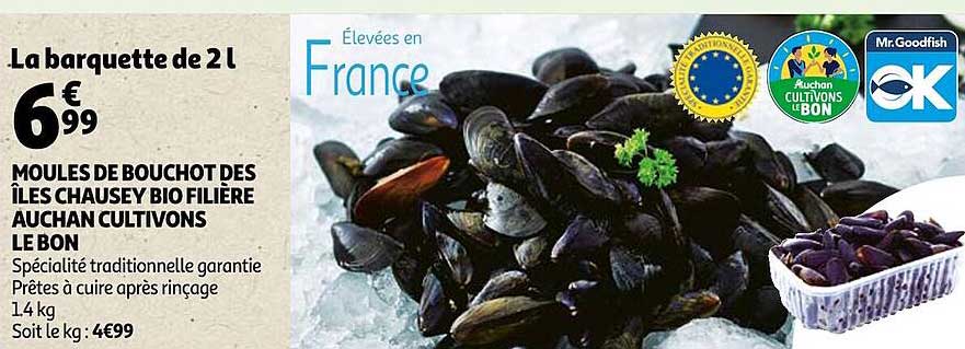 moules de bouchot des îles chausey bio filière auchan cultivons le bon