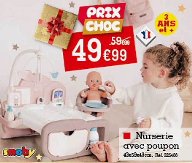 nurserie avec poupon smoby