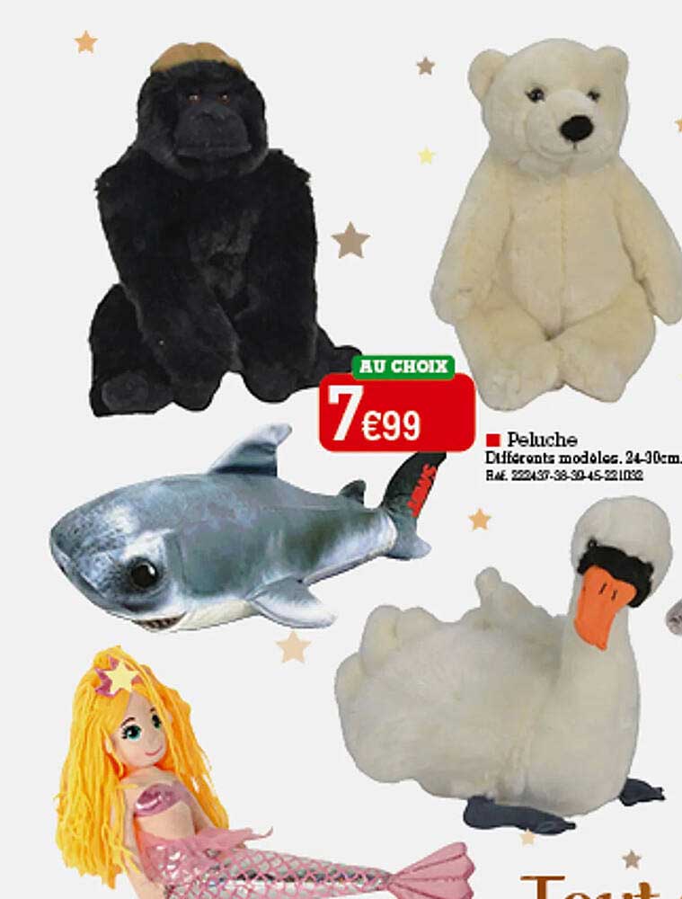 peluche différents modèles