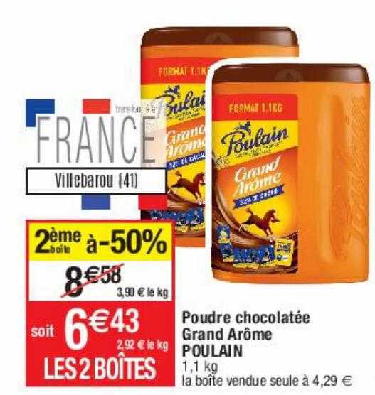 poudre chocolatée grand arôme poulain