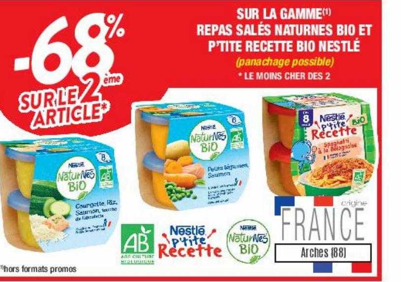 repas salés naturnes bio et p'tite recette bio nestlé