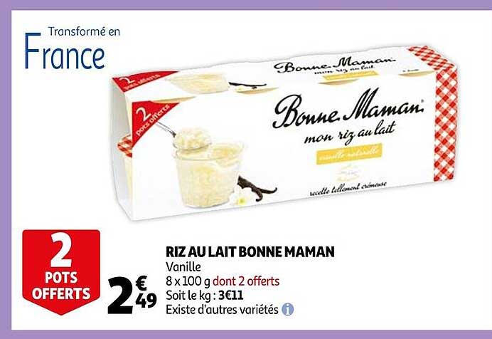 riz au lait bonne maman