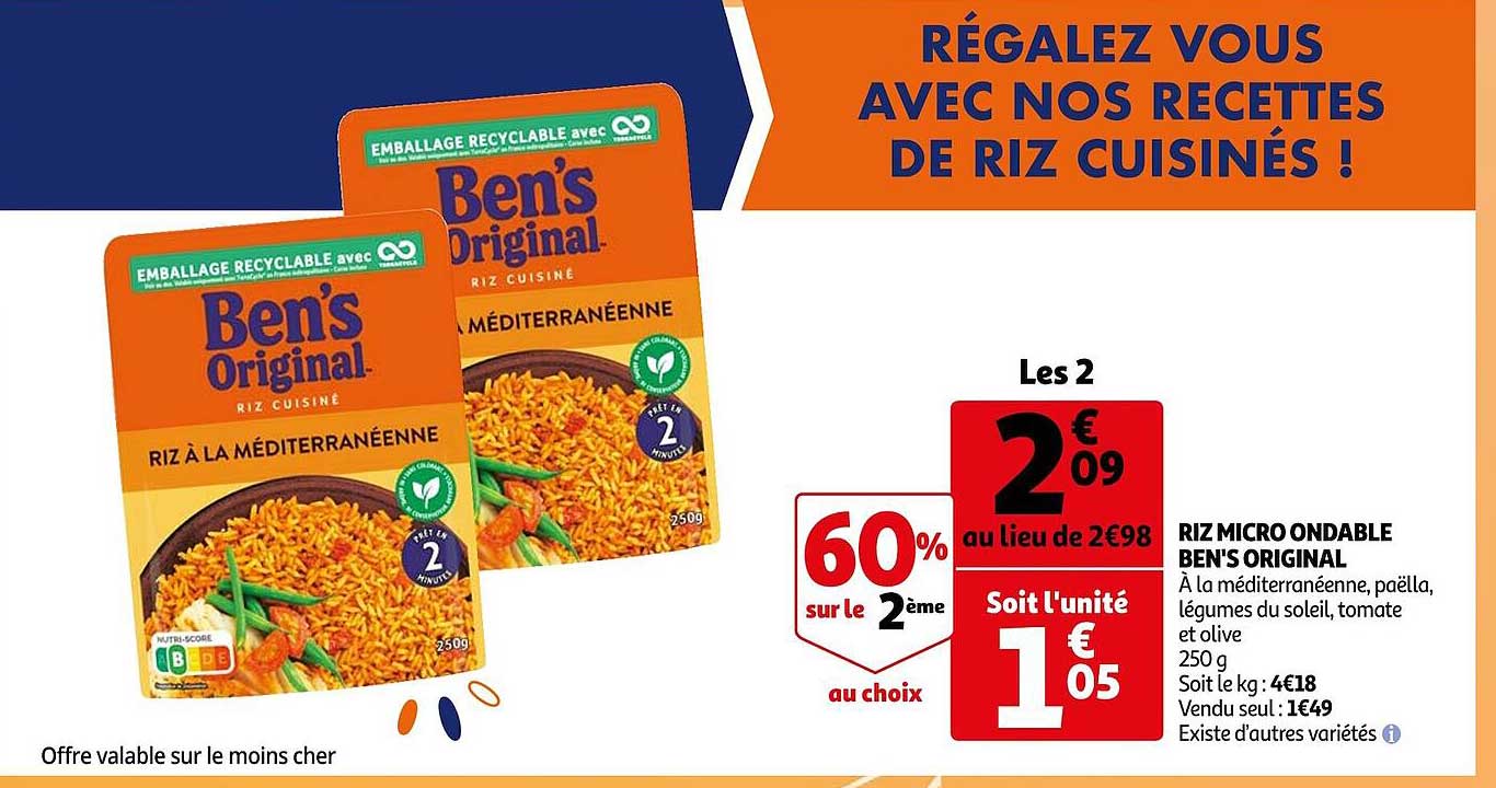 riz micro ondable ben's original