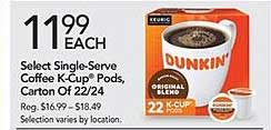 select single-serve coffee k-cup pods