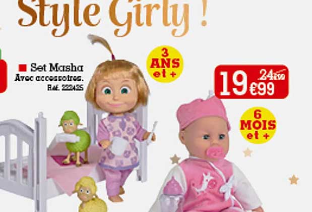 set masha avec accessoires