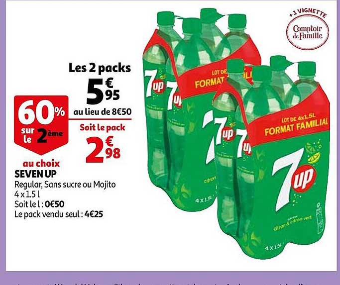 seven up regular, sans sucre ou mojito