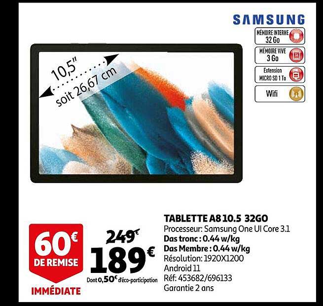 tablette a8 10.5 32go