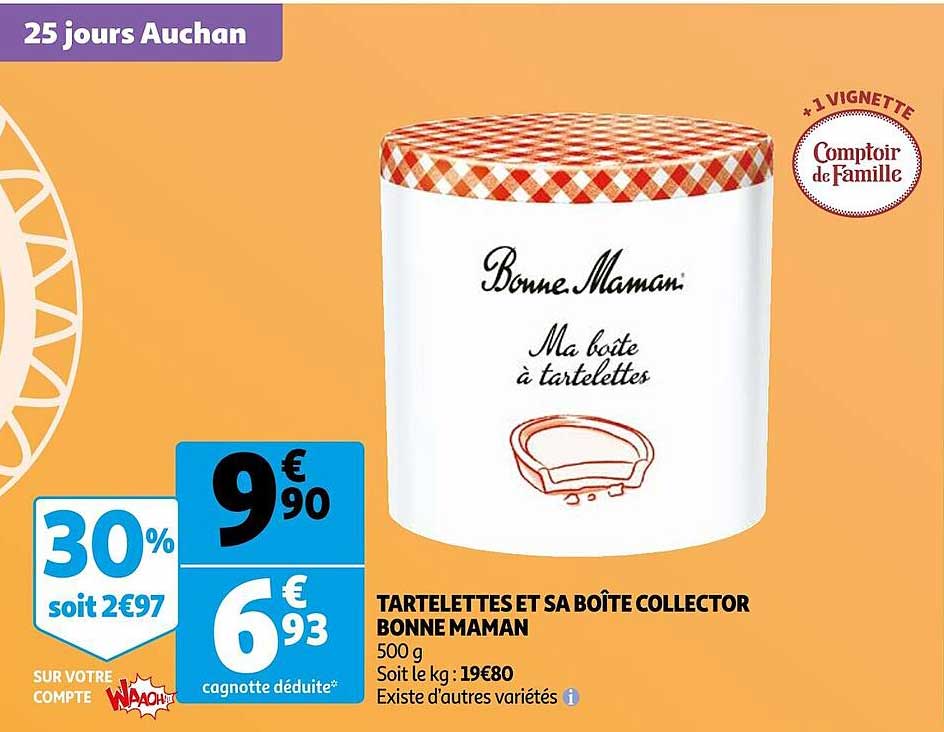 tartelettes et sa boîte collector bonne maman