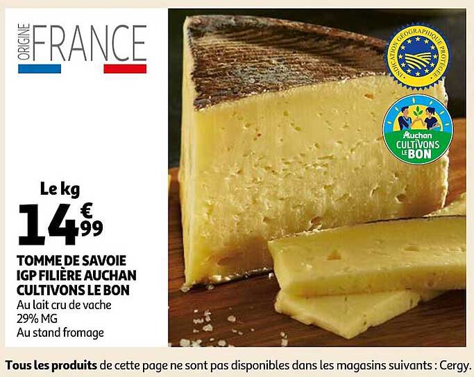 tomme de savoie igp filière auchan cultivons le bon