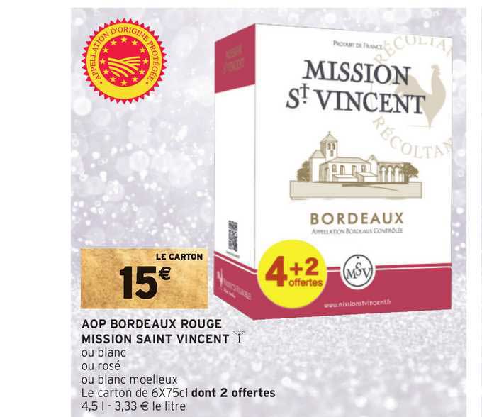 aop bordeaux rouge mission saint vincent