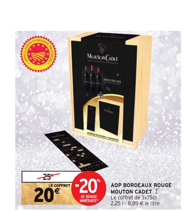 aop bordeaux rouge mouton cadet -20% de remise immédiate