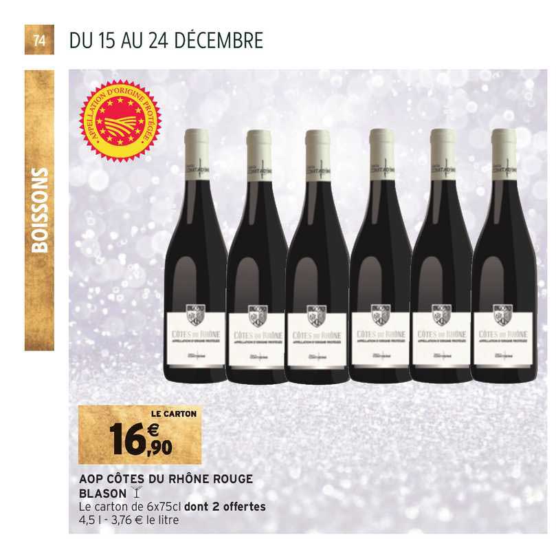 aop côtes du rhône rouge blason