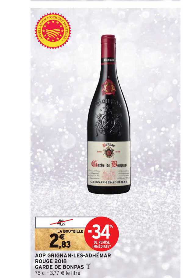 Aop Grignan Les Adhémar Rouge 2018 Garde De Bonpas