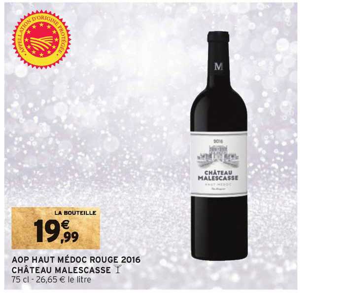 aop haut médoc rouge 2016 château malescasse