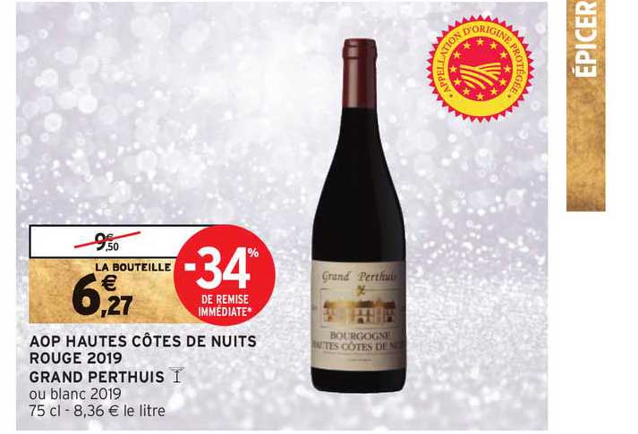 aop hautes côtes de nuits rouge 2019 grand perthuis -34% de remise immédiate