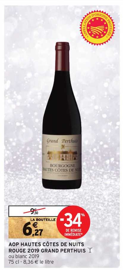 aop hautes côtes de nuits rouge 2019 grand perthuis -34% de remise immédiate