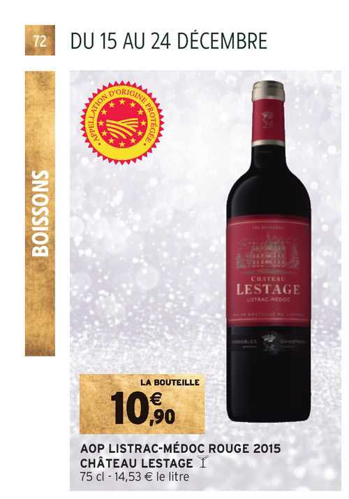 aop listrac médoc rouge 2015 château lestage