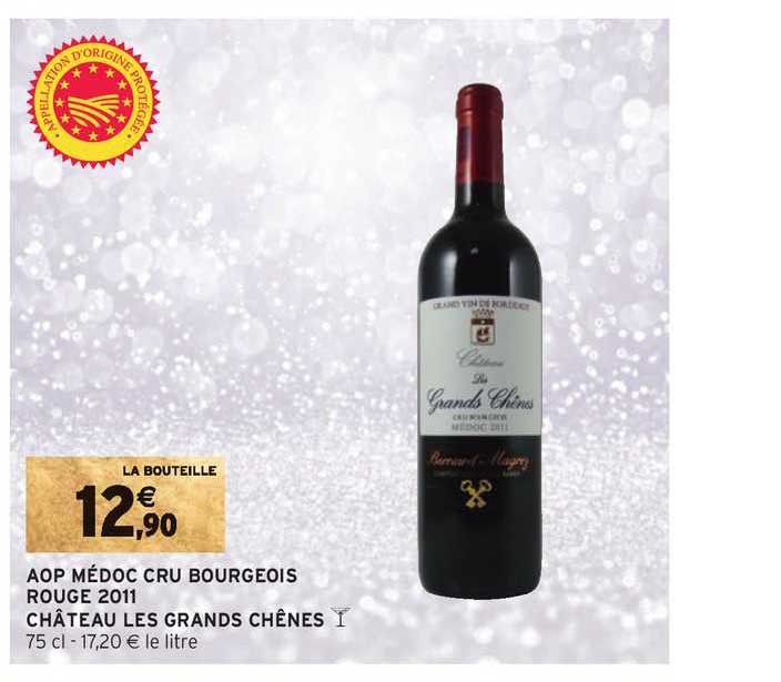 Aop Médoc Cru Bourgeois Rouge 2011 Château Les Grands Chênes