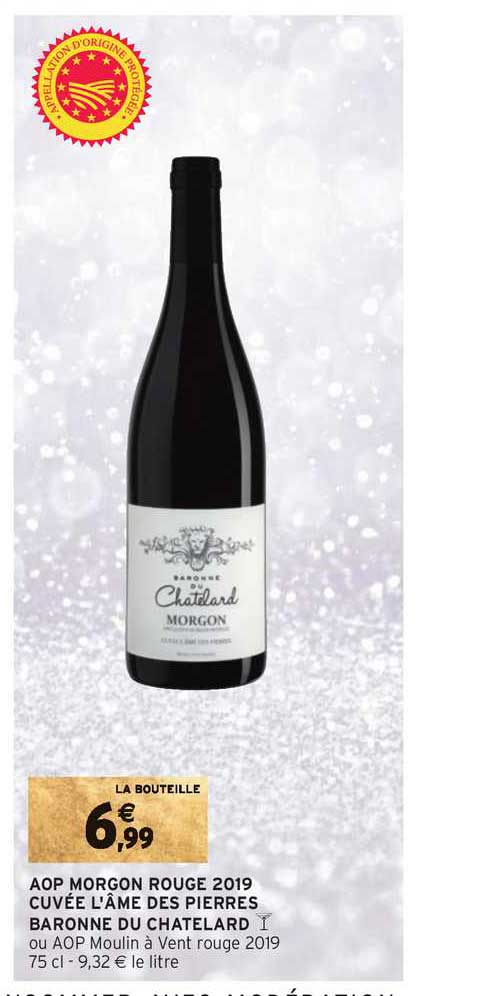 aop morgon rouge 2019 cuvée l'âme des pierres baronne du châtelard