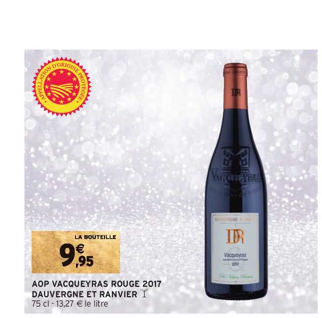 aop vacqueyras rouge 2017 dauvergne et ranvier