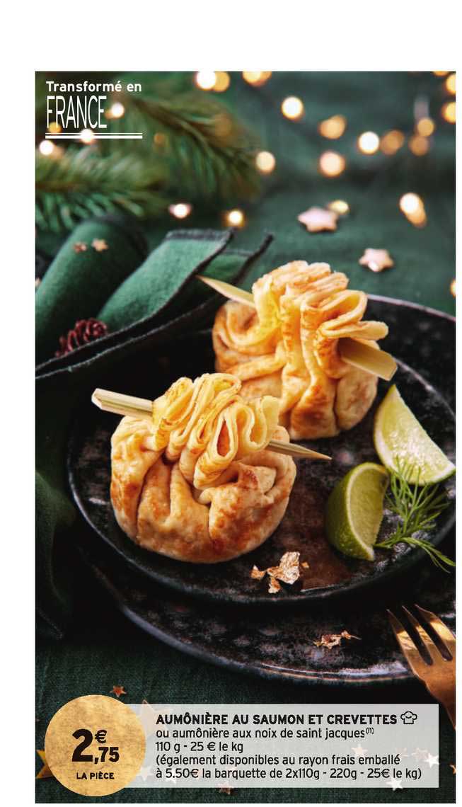 aumônière au saumon et crevettes