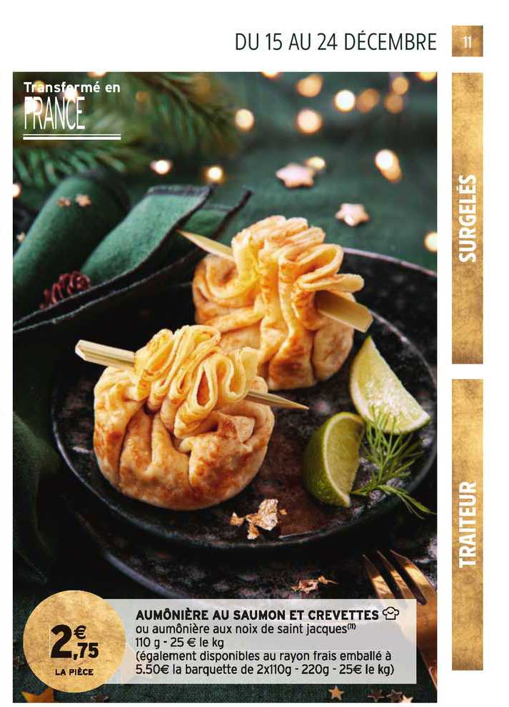 aumônière au saumon et crevettes