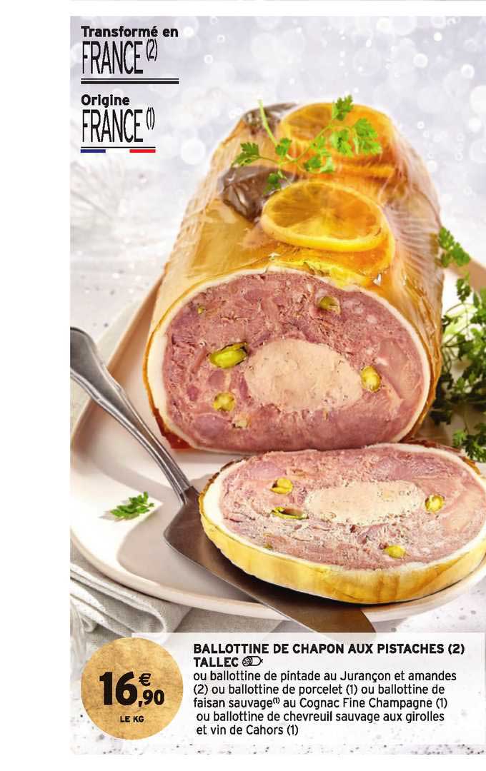 ballottine de chapon aux pistaches tallec