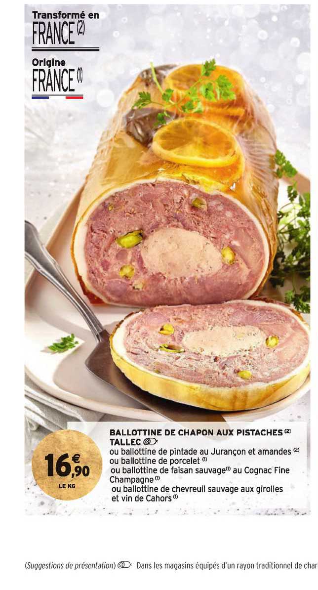 ballottine de chapon aux pistaches tallec