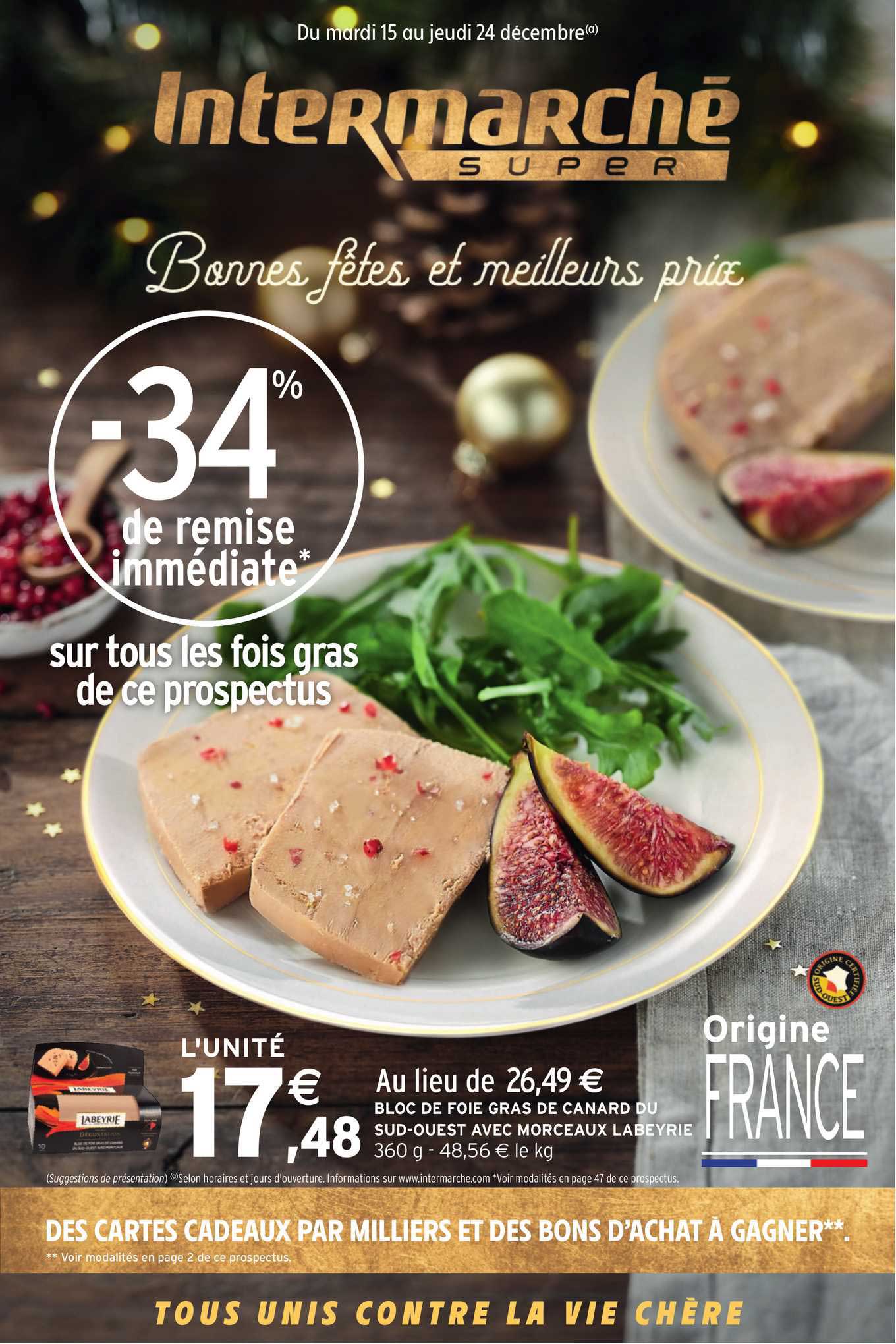 bloc de foie gras de canard du sud-ouest avec morceaux labeyrie