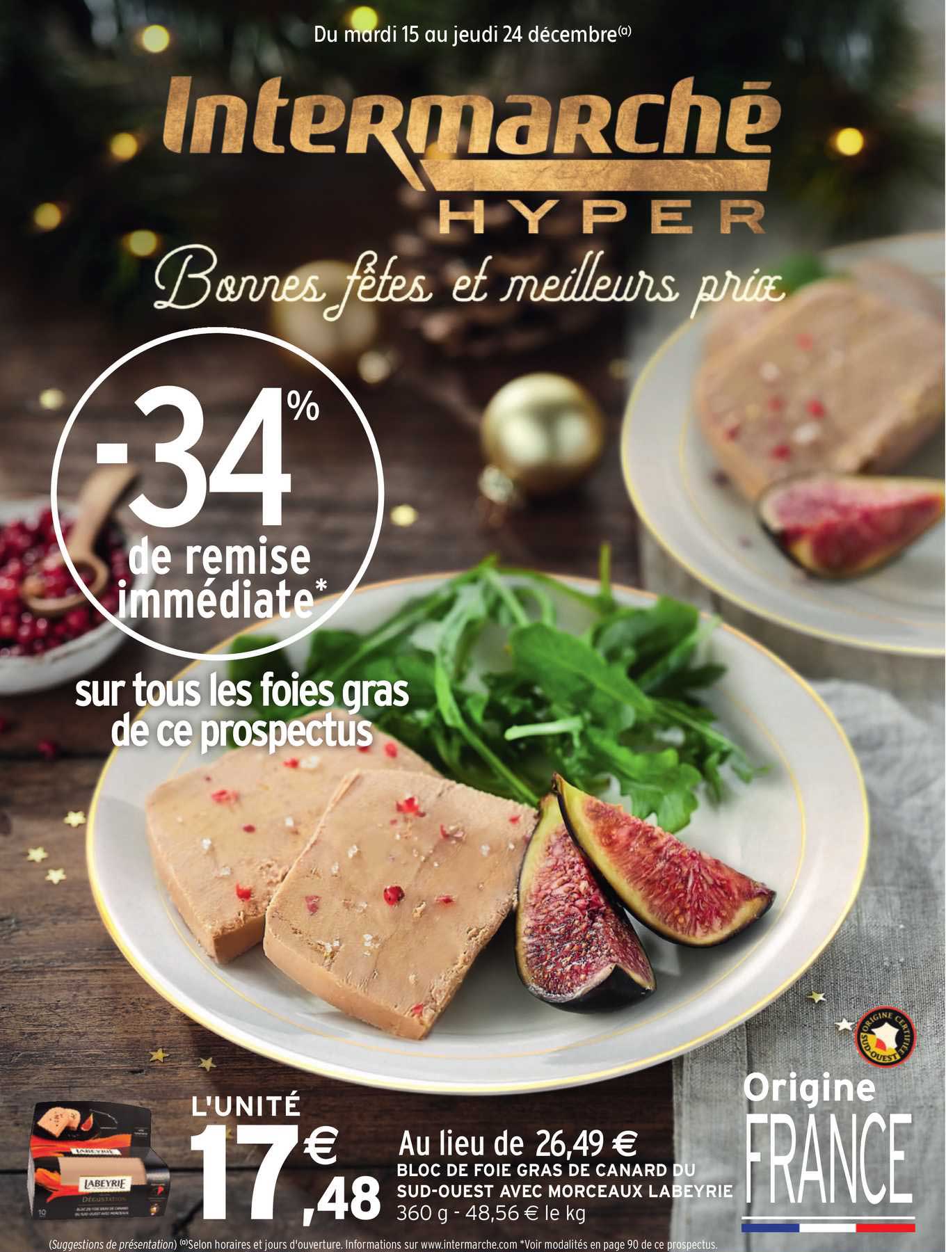 bloc de foie gras de canard du sud ouest avec morceaux labeyrie