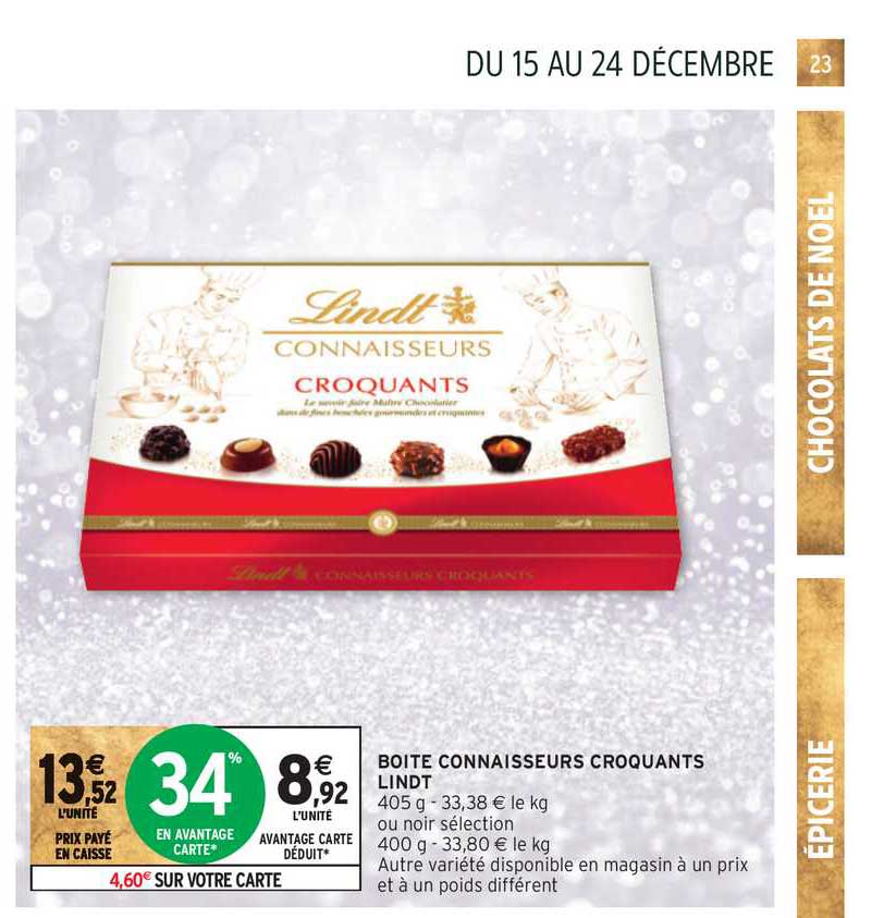 Boite Connaisseurs Croquants Lindt