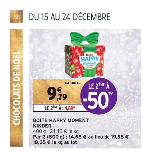 Boite Happy Moment Kinder Le 2ème à -50%