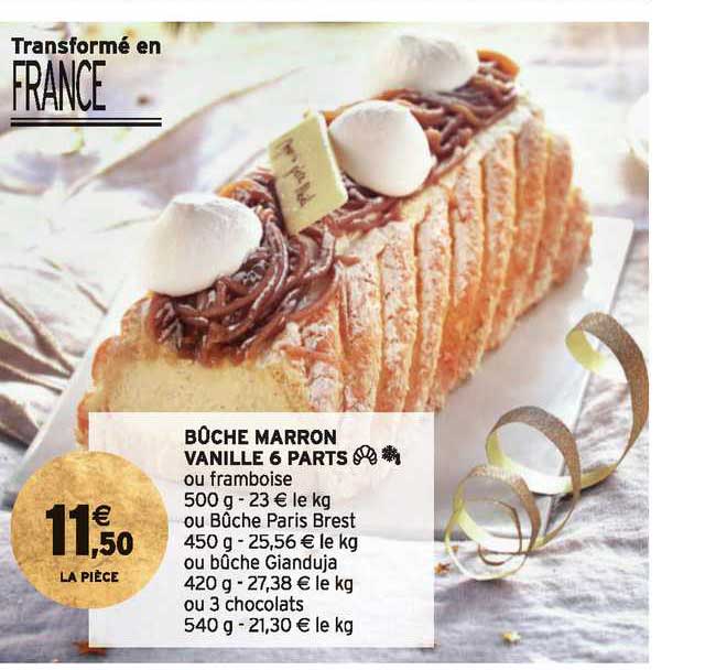 Bûche Marron Vanille 6 Parts