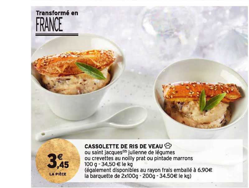 cassolette de ris de veau