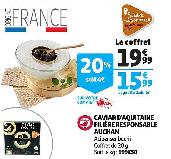 caviar d'aquitaine filière responsable auchan