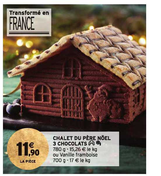 chalet du père noël 3 chocolats