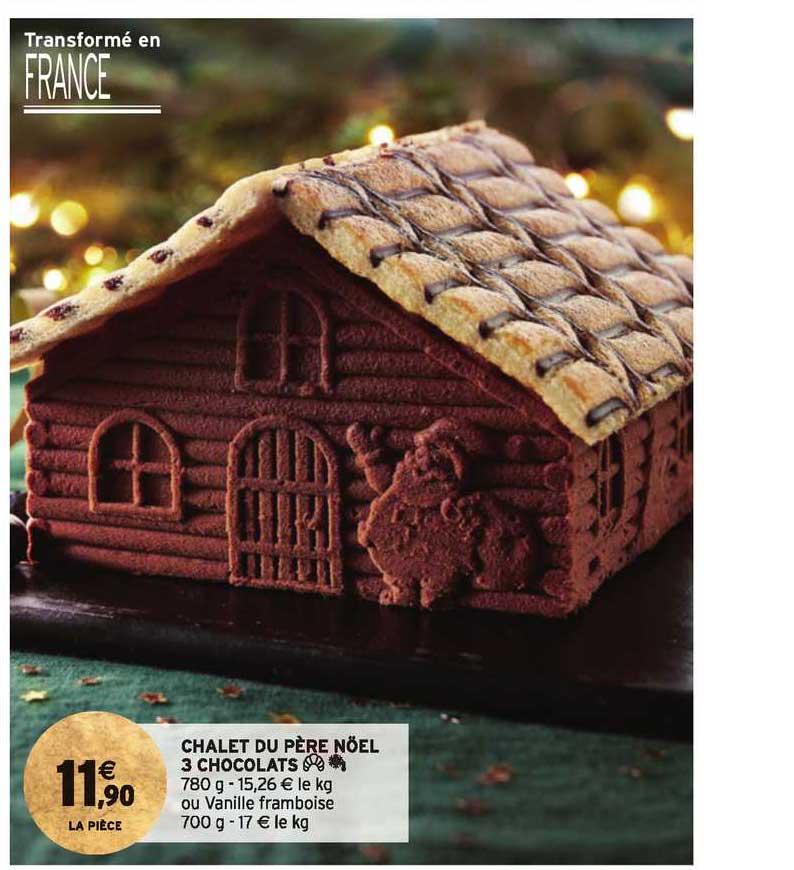 chalet du père noël 3 chocolats