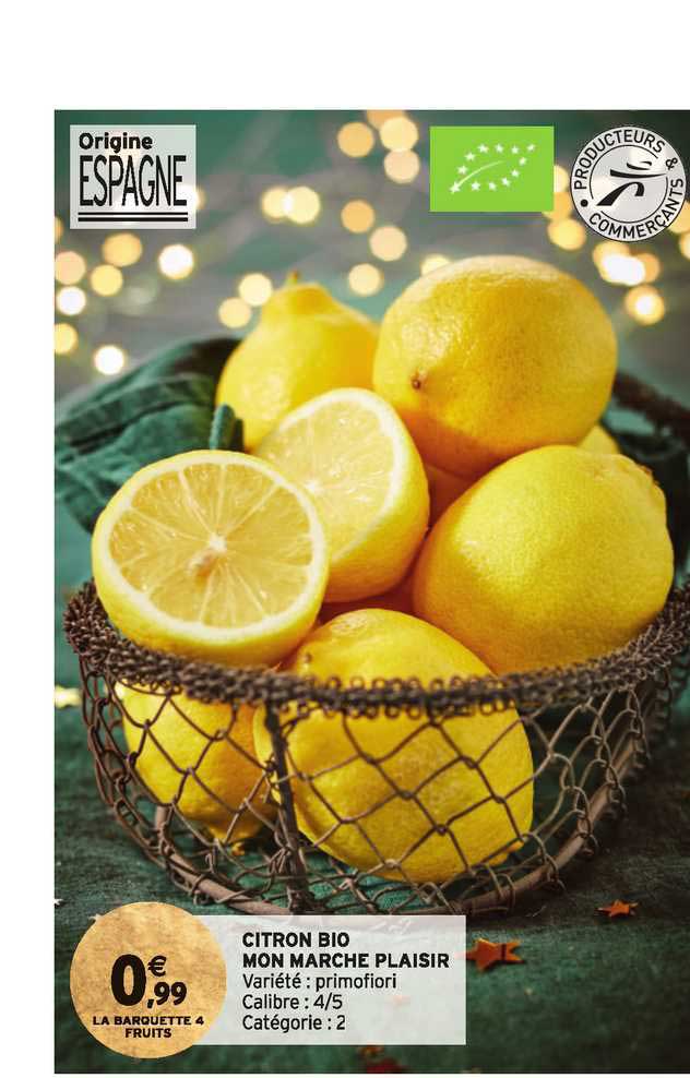 citron bio mon marché plaisir
