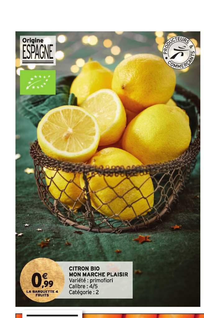 citron bio mon marché plaisir