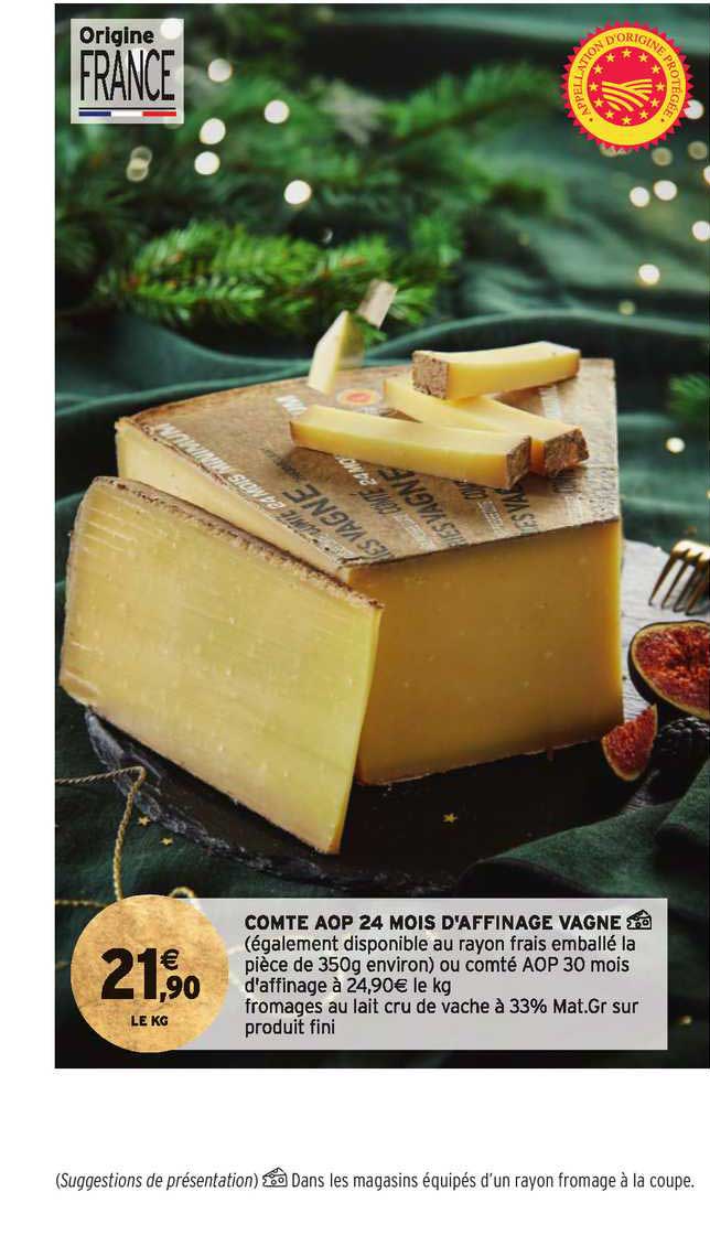 comte aop 24 mois d'affinage vagne