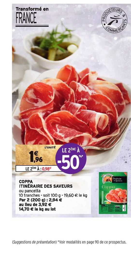 Coppa Itinéraire Des Saveurs Le 2ème à -50%